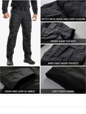 NNT Tactical Pants - Camoflage, Rip stop, Multi-pocket, Fleece Lined Cargo SZ 34